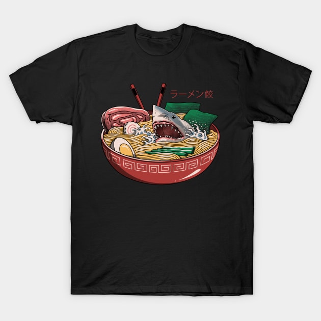 Ramen Shark T-Shirt by Vincent Trinidad Art